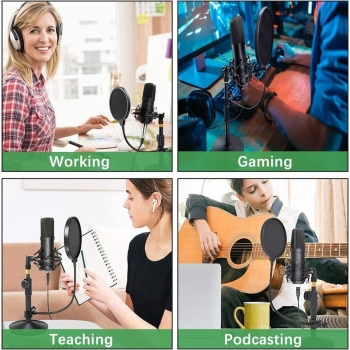 Studyjny mikrofon kondens. USB 192 kHz/24-bitowy - zestaw [23050000781]